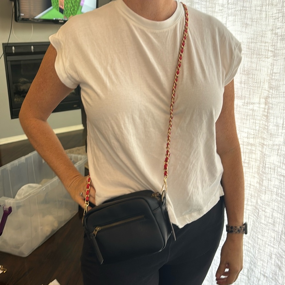 Red and gold purse chain